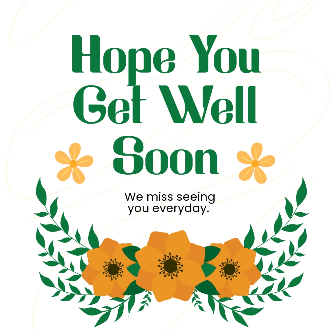 Free Hope You Get Well Soon Template