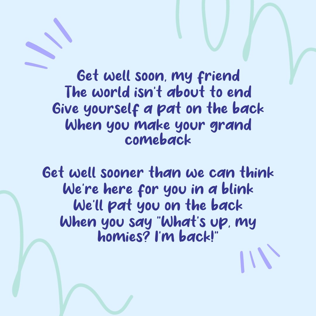 Free Funny Get Well Soon Poem 