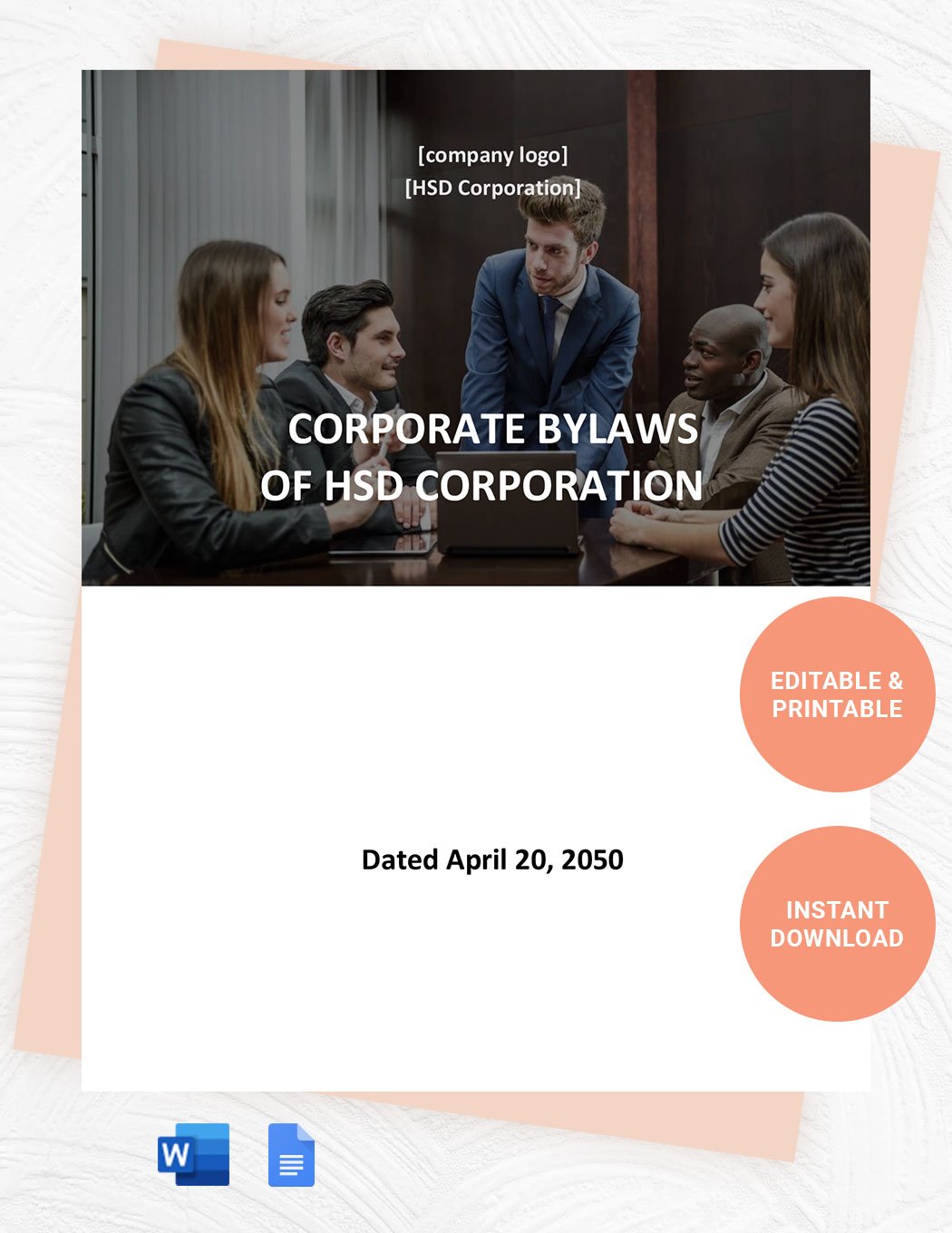 New York Corporate Bylaws Template in Word, Google Docs