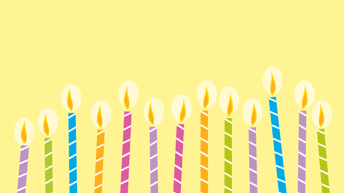 Birthday Candle Background Template