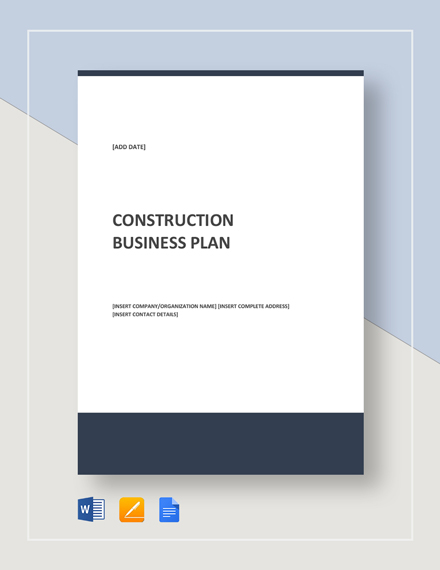 sample construction business plan pdf