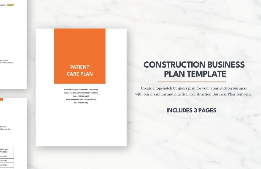 Construction Business Plan Template