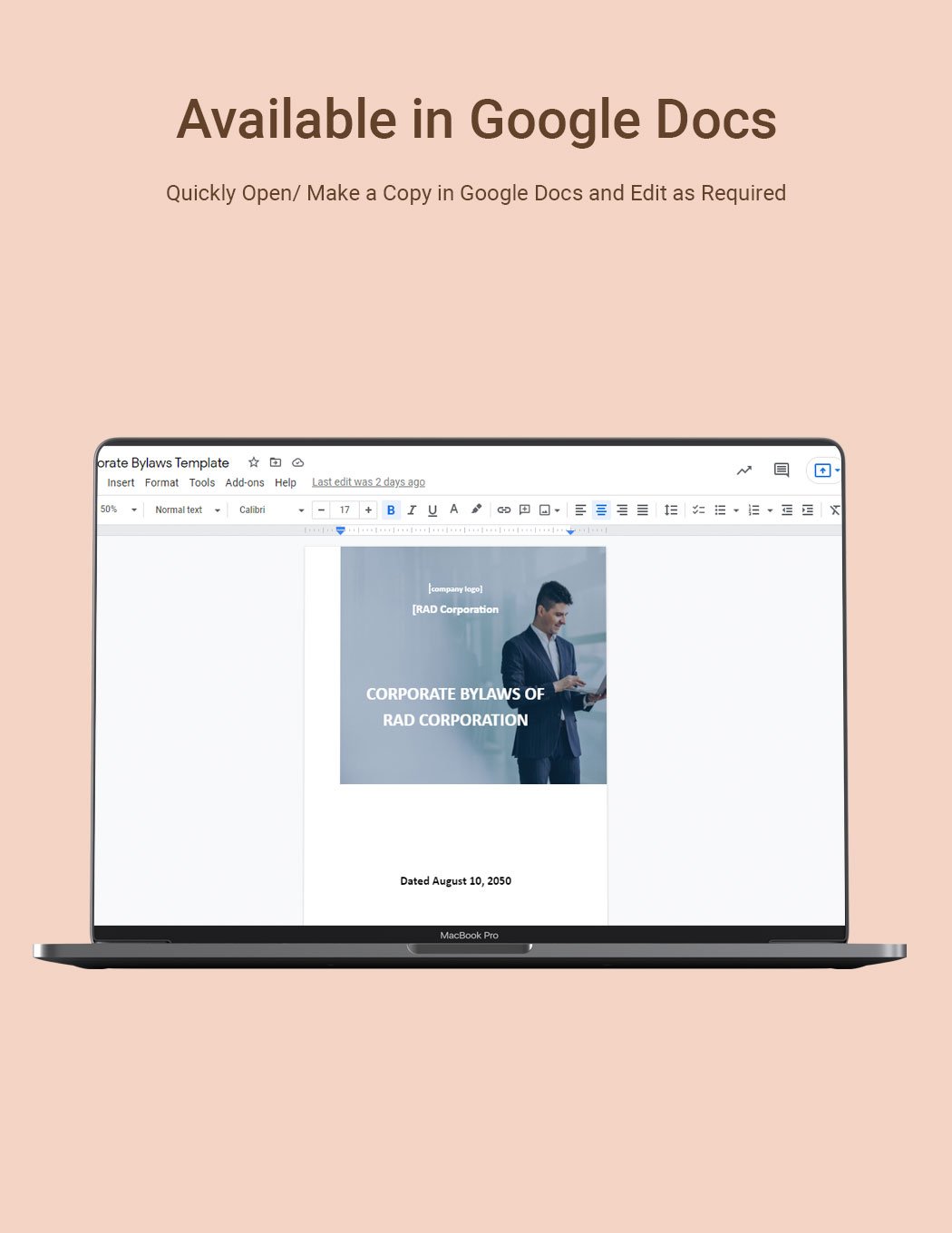 Virginia Corporate Bylaws Template in Google Docs Word Download