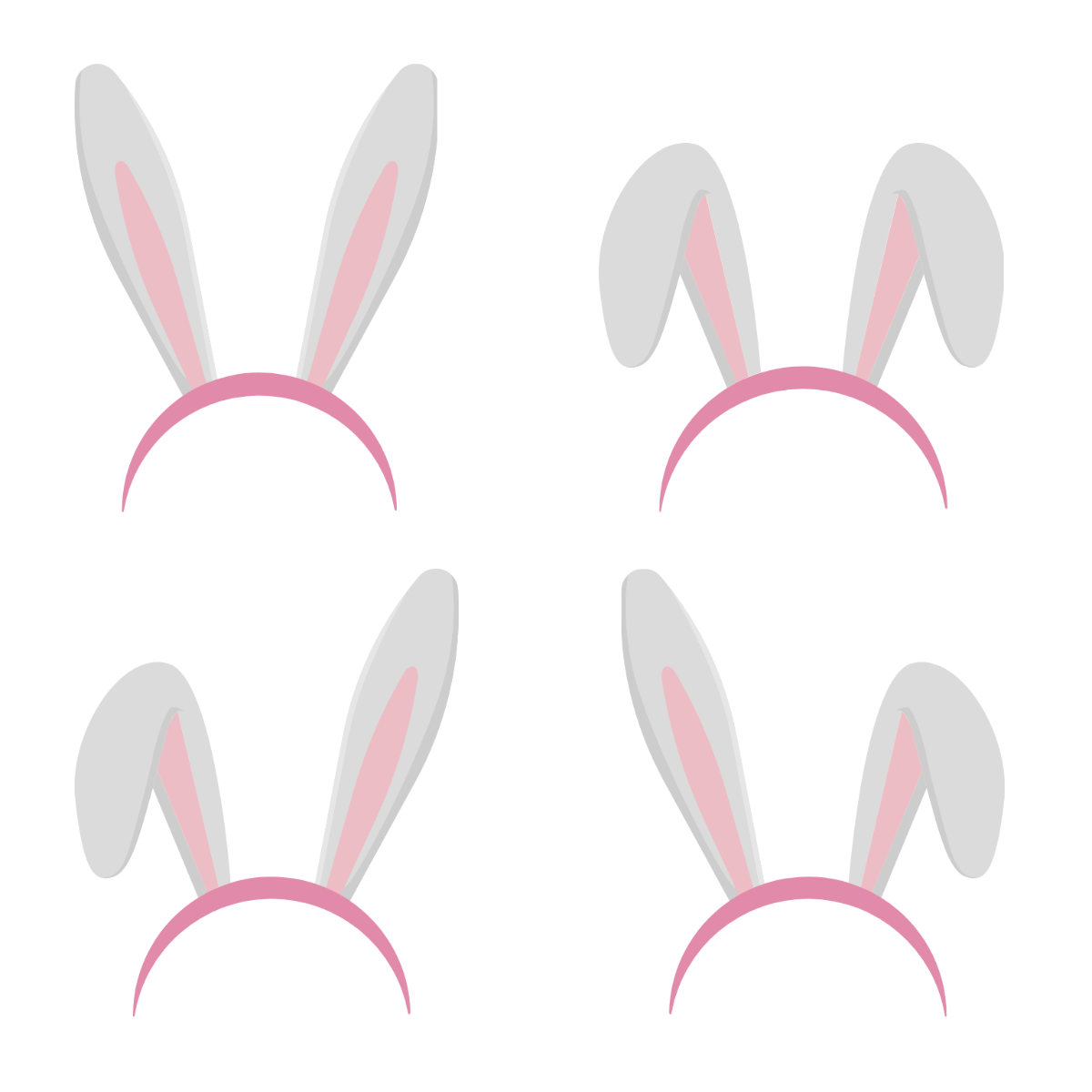 Bunny Ears Vector Template