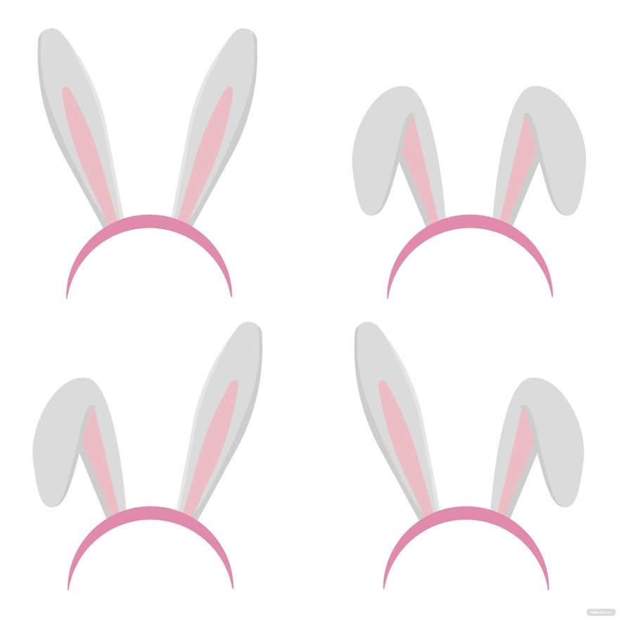 Bunny Ears Vector in Illustrator, EPS, SVG