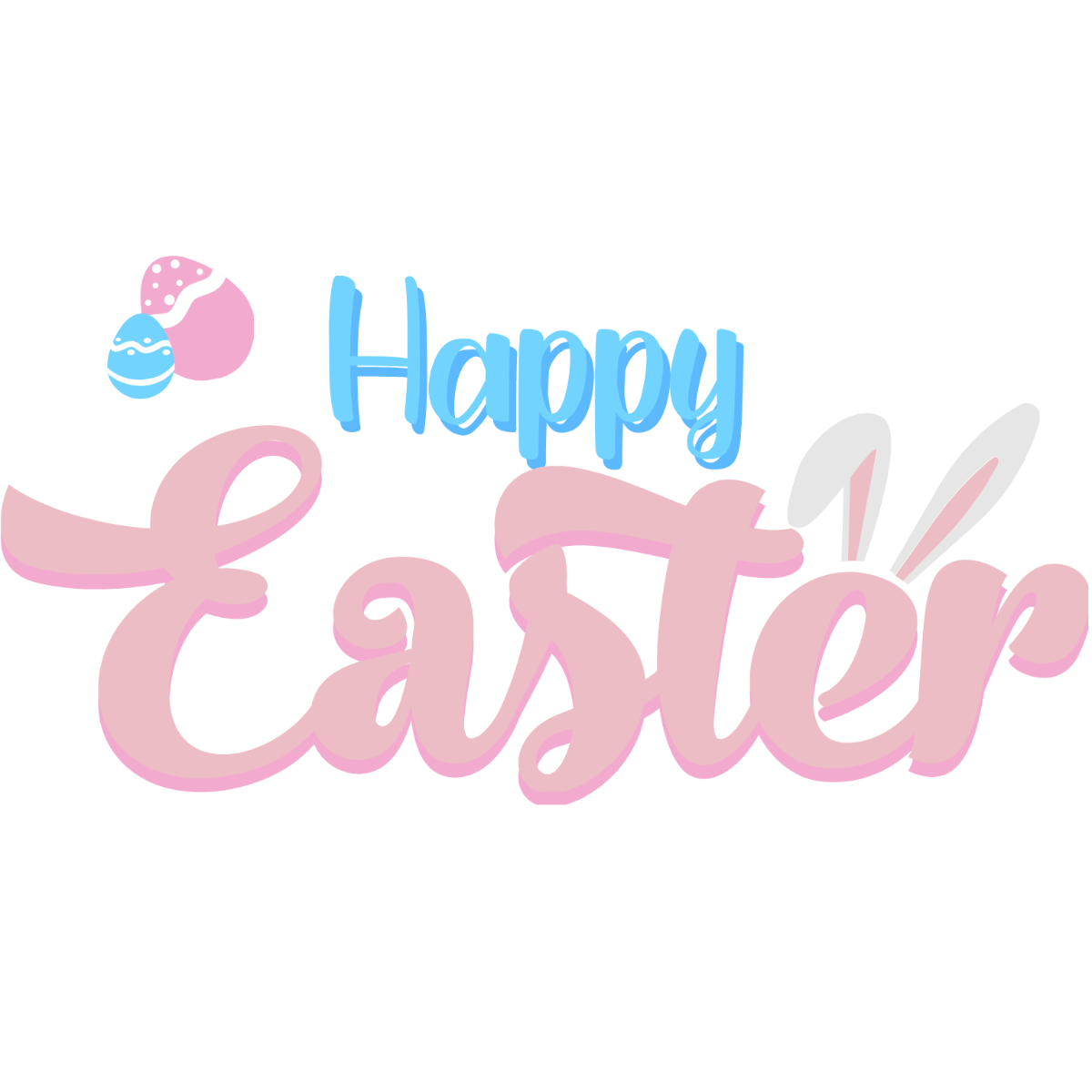 Calligraphy Easter Vector Template
