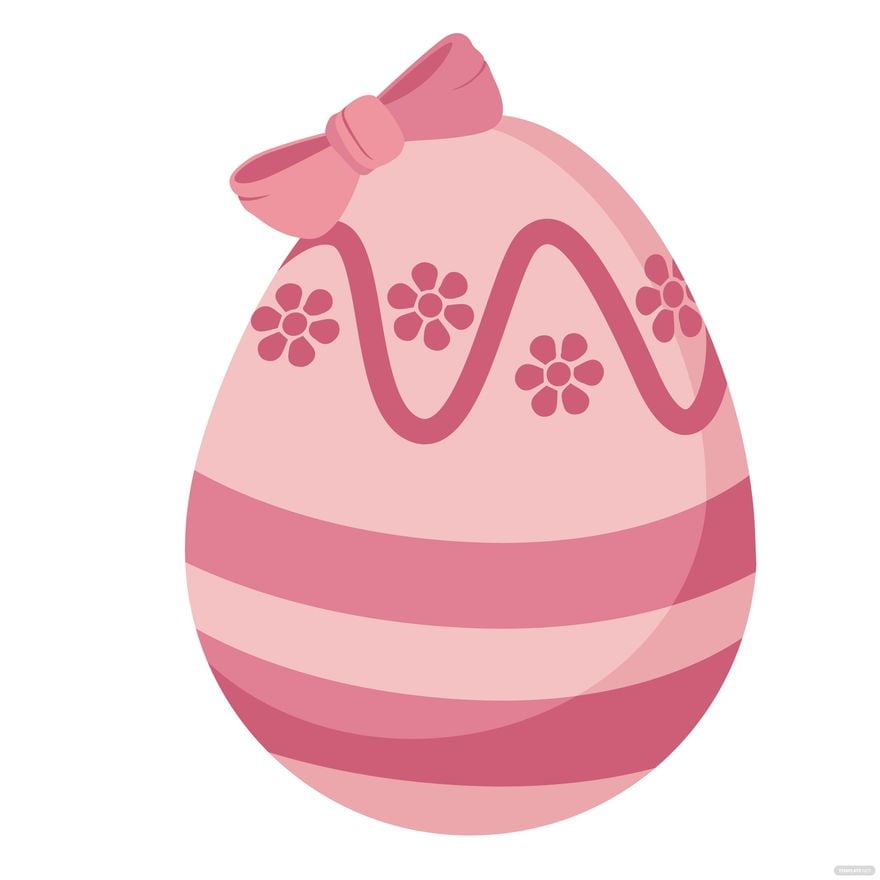 Pink Easter Egg Vector in Illustrator, EPS, SVG