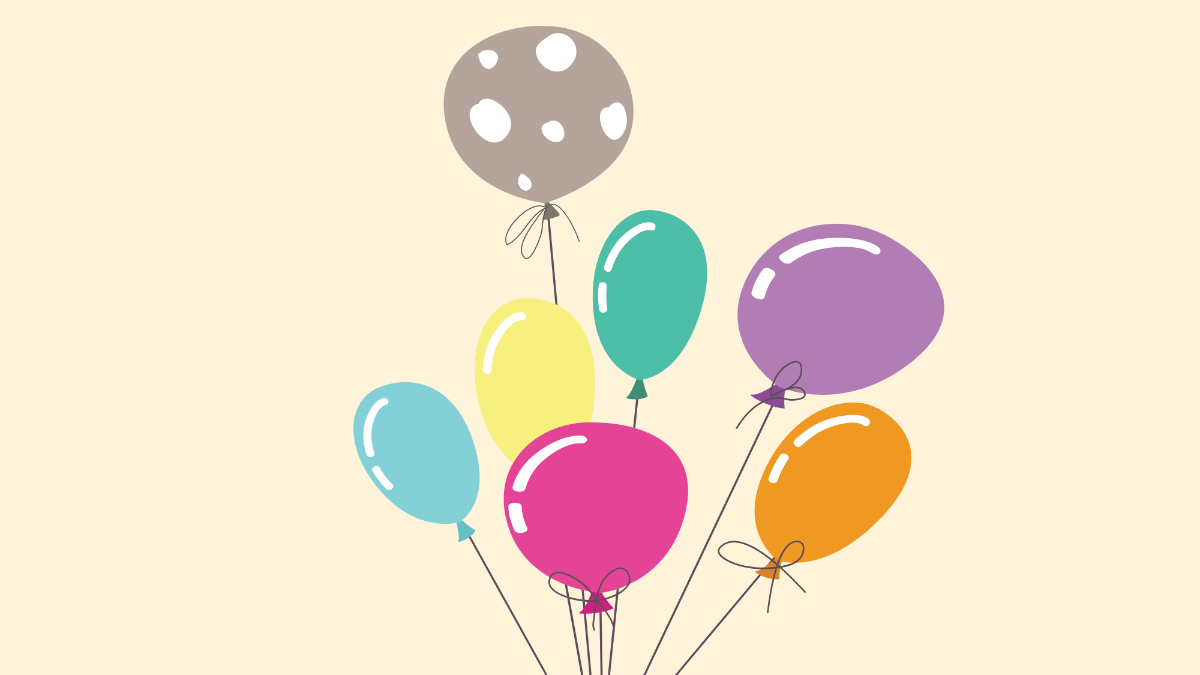 Birthday Balloons Background Template