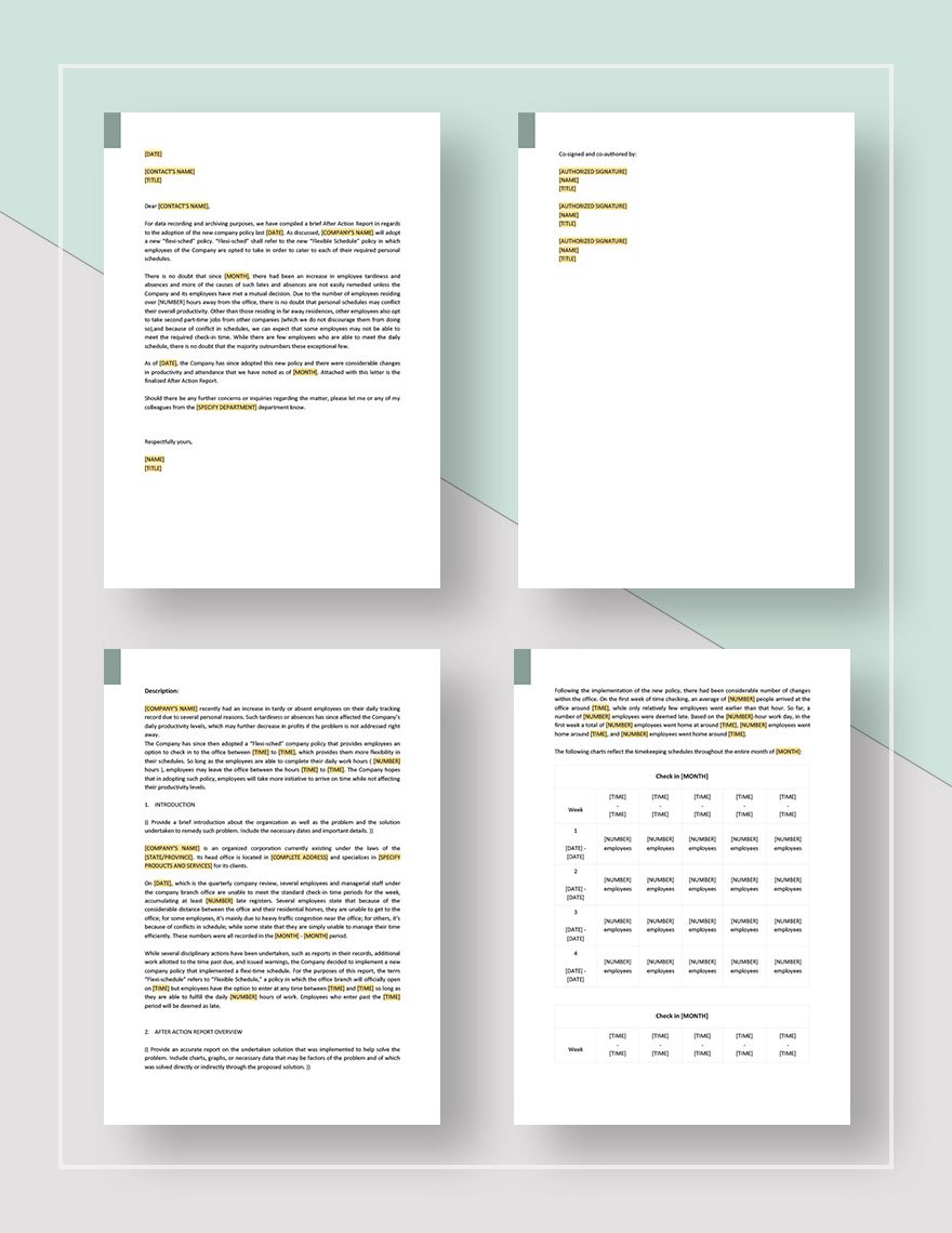 After Action Report Template - Google Docs, Word, Apple Pages ...