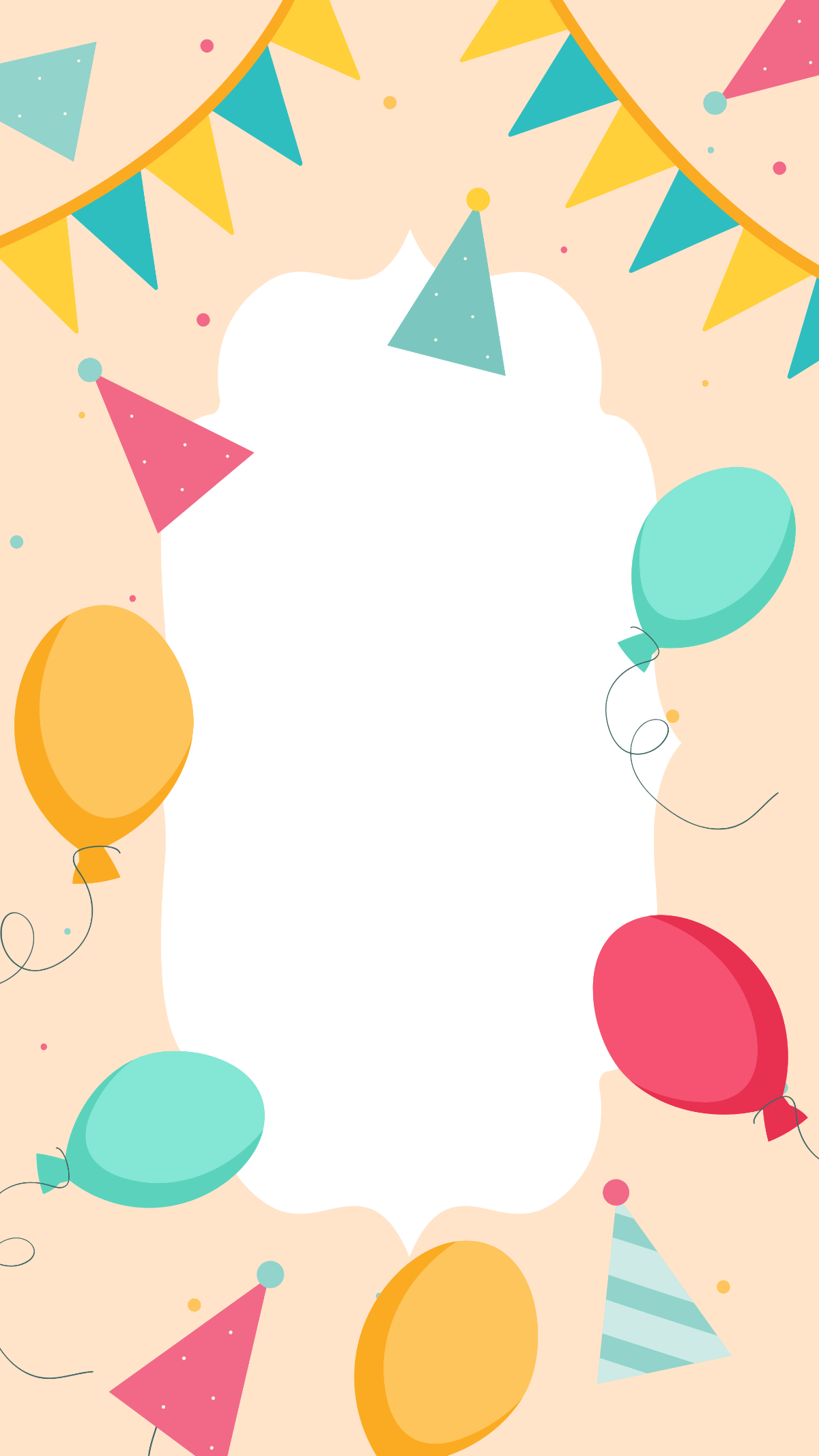 Birthday Frame Mobile Background Template
