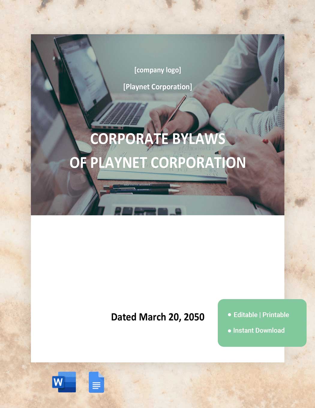 Oregon Corporate Bylaws Template