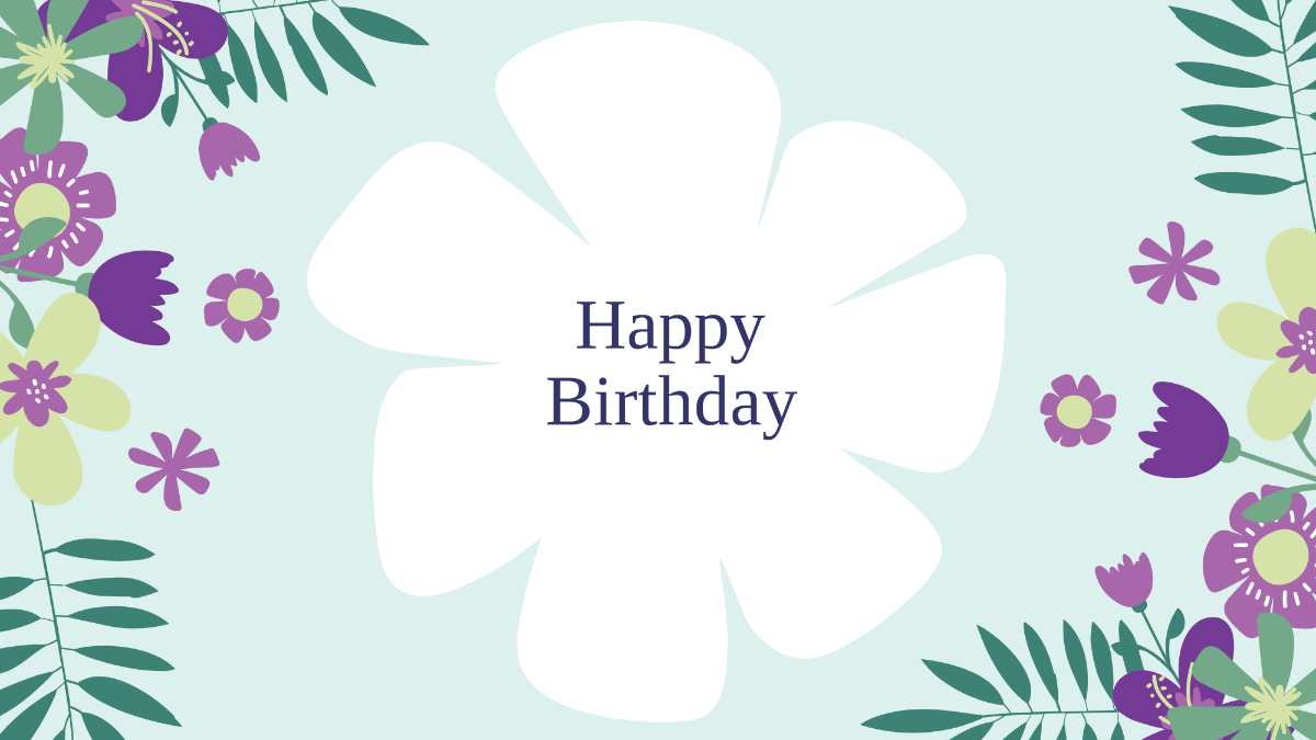 Floral Birthday Background Template