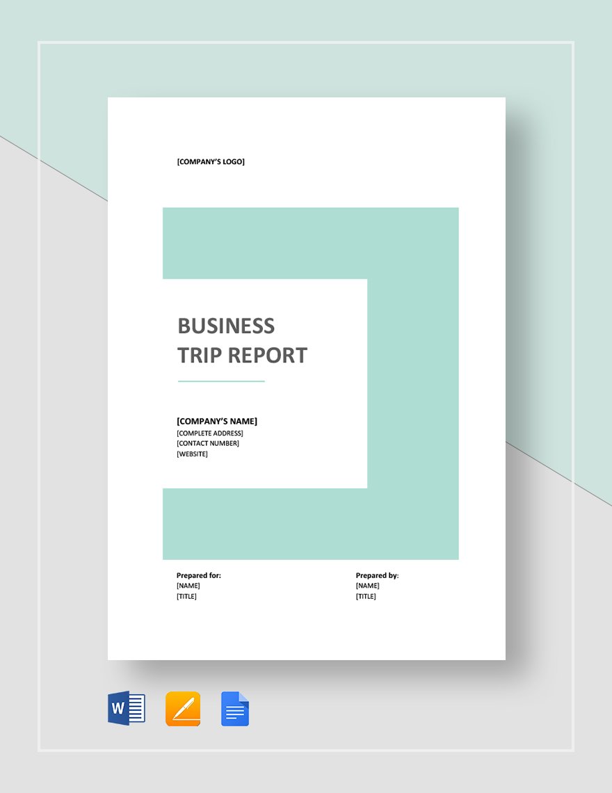 Simple Business Trip Report Template - Google Docs, Word, Apple Pages ...