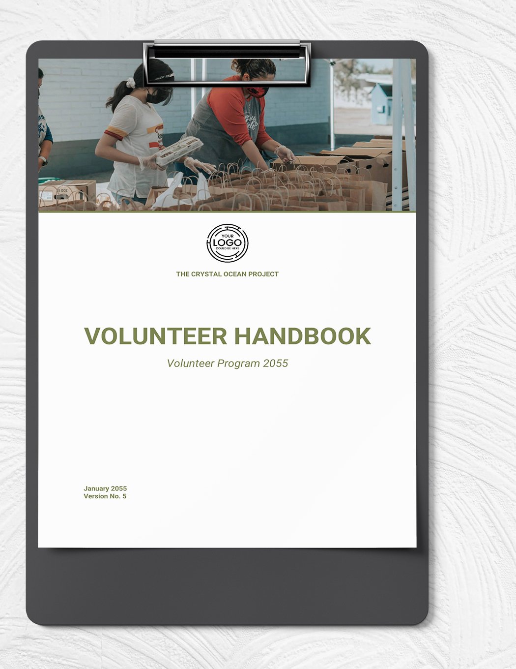 Volunteer Handbook Template in Word, Google Docs