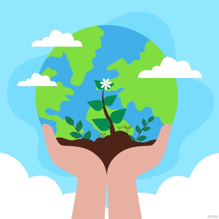 Free Kids Earth Day Drawing - Download in PDF, Illustrator, PSD, EPS, SVG,  JPG, PNG