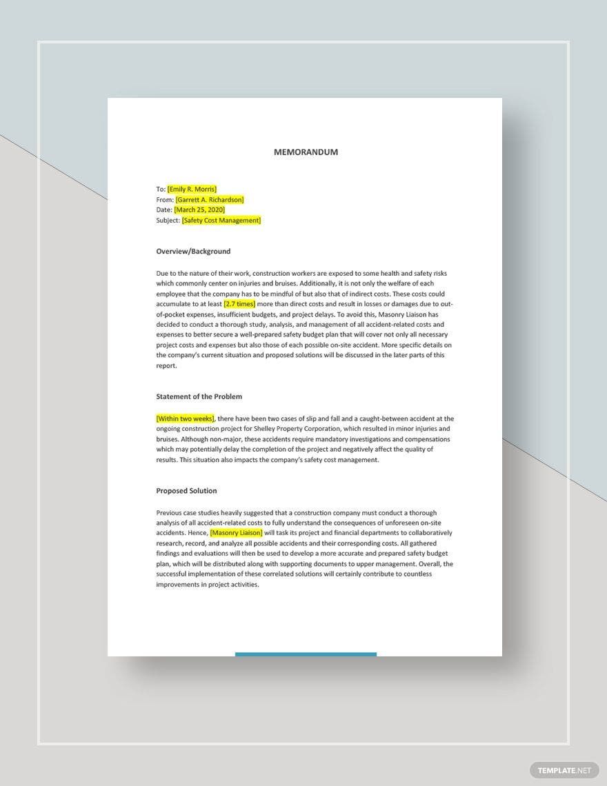 Business Management Report Template