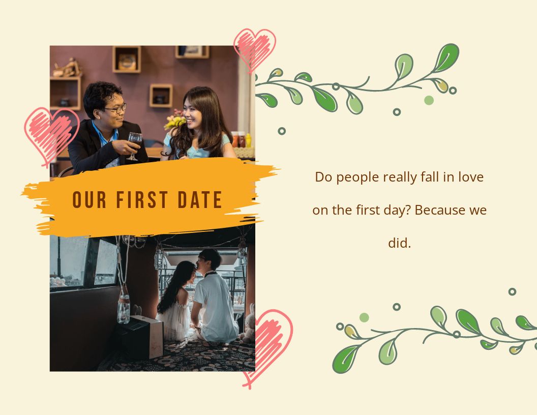 Free Couples Scrapbook Template to Edit Online