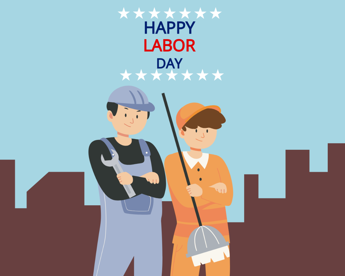 Labor Day Poster Vector Template
