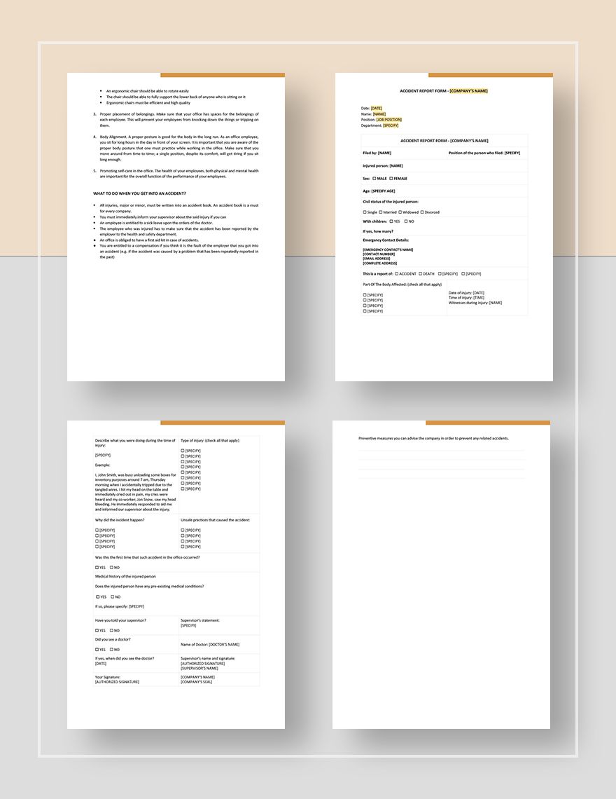 Accident Report Template