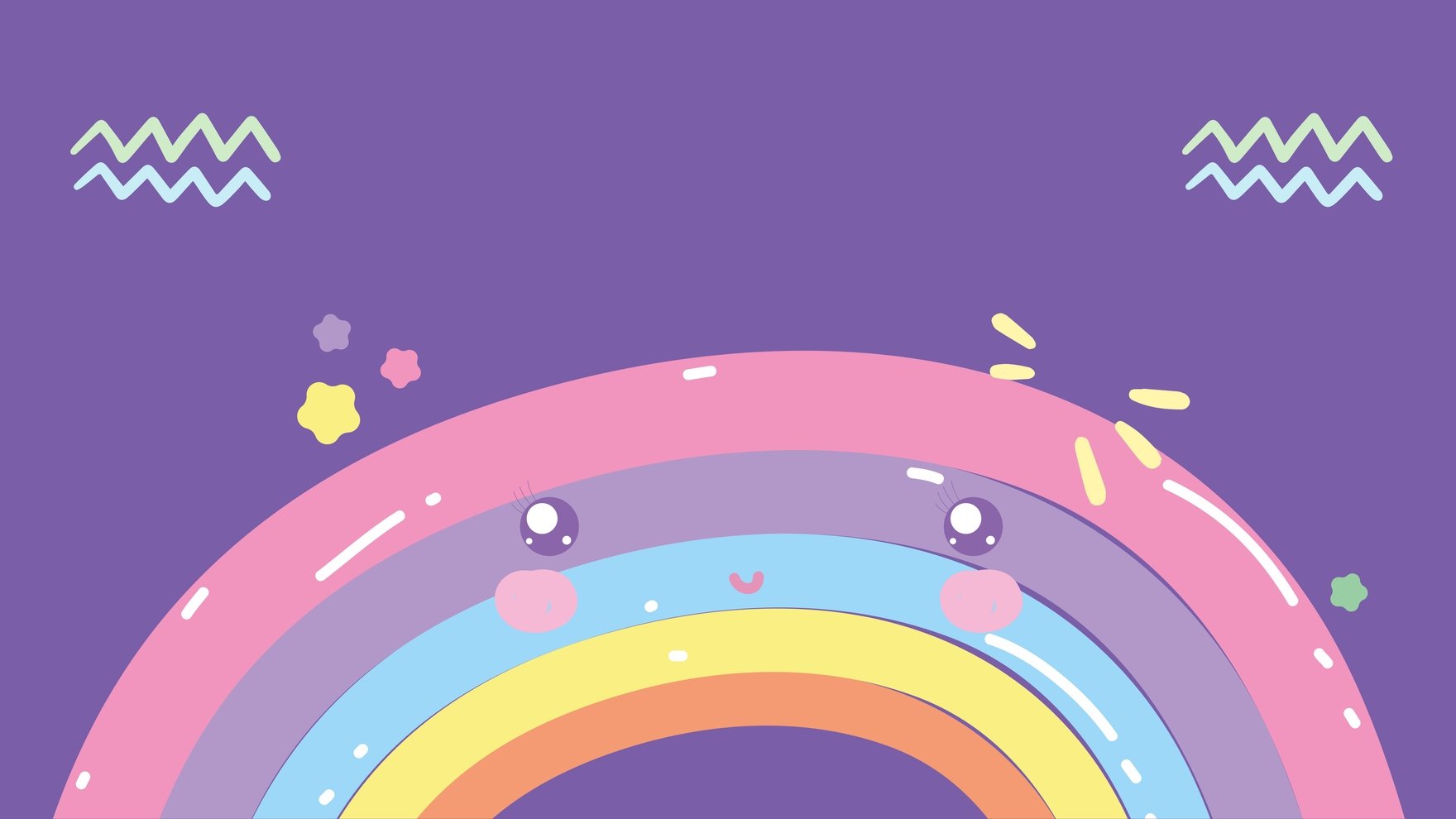 Free Cute Rainbow Background