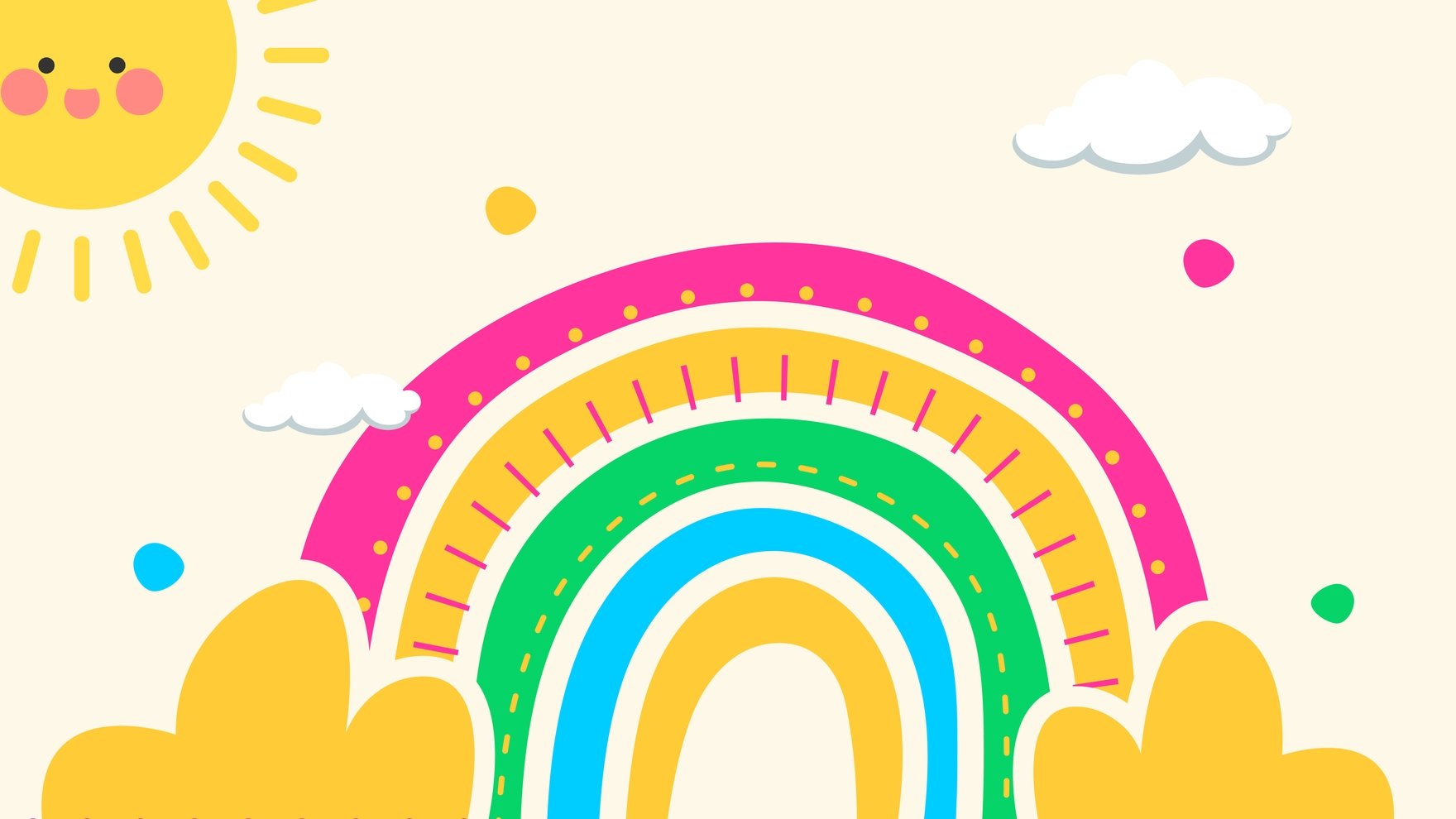 Free Cartoon Rainbow Background