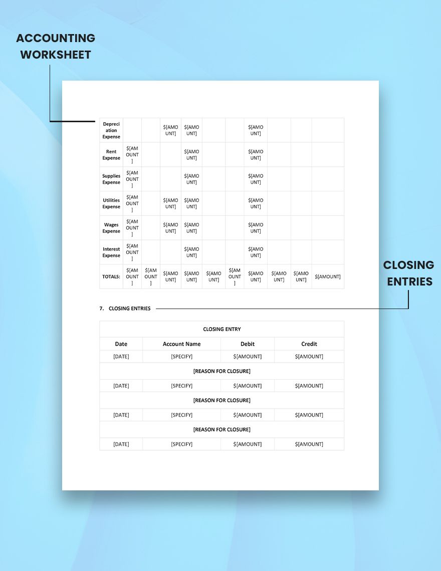 Annual Financial Report Template