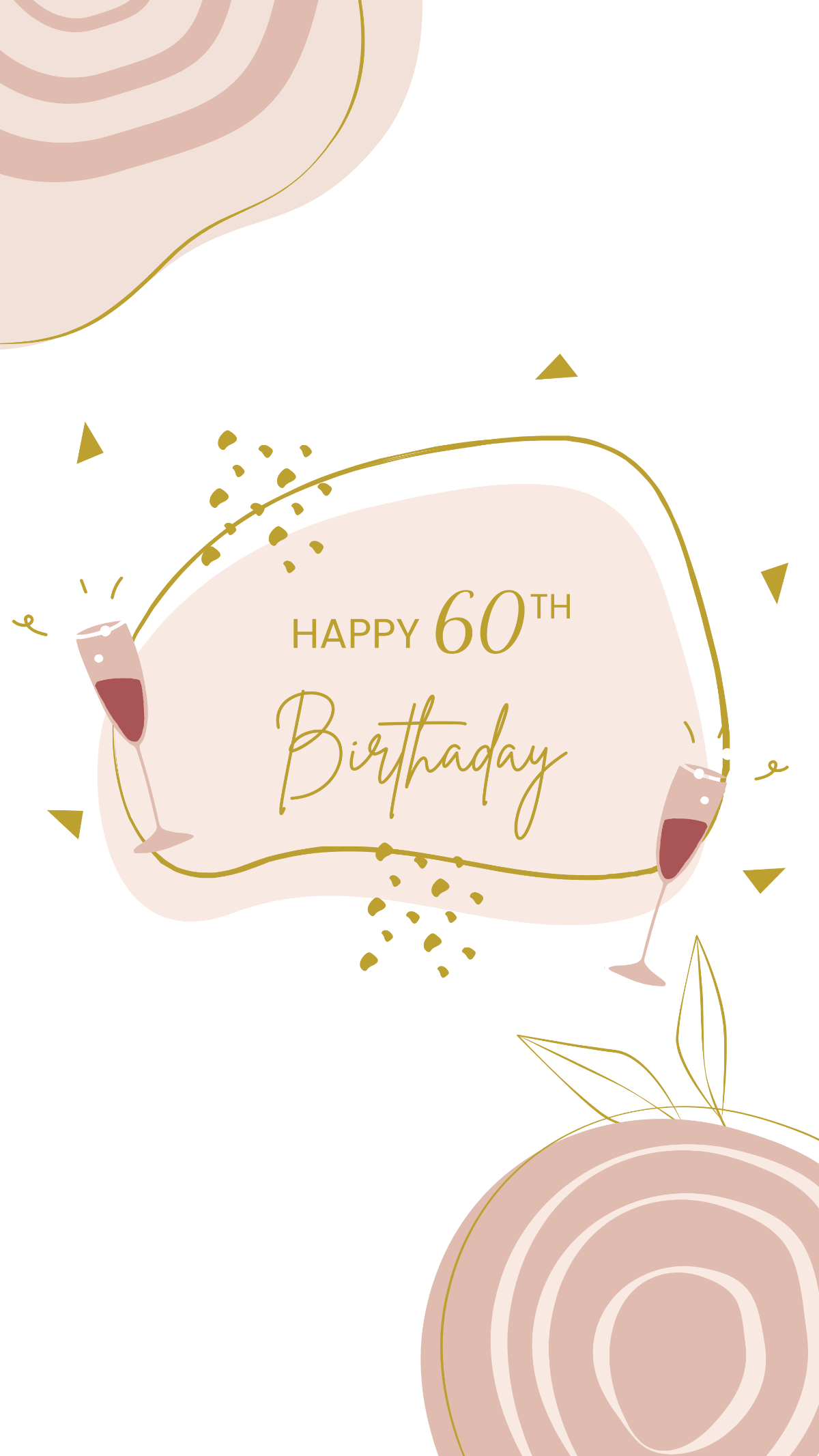 60th Birthday Mobile Background Template