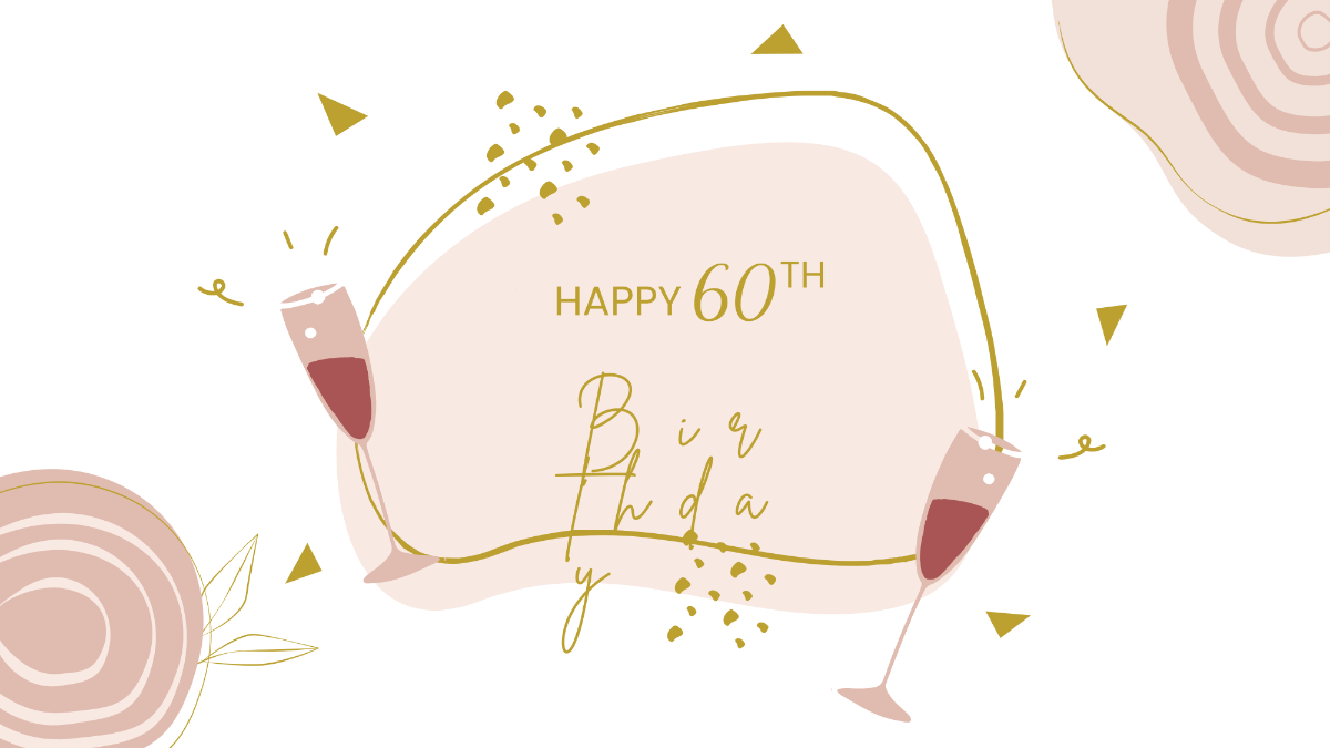 60th Birthday Background Template