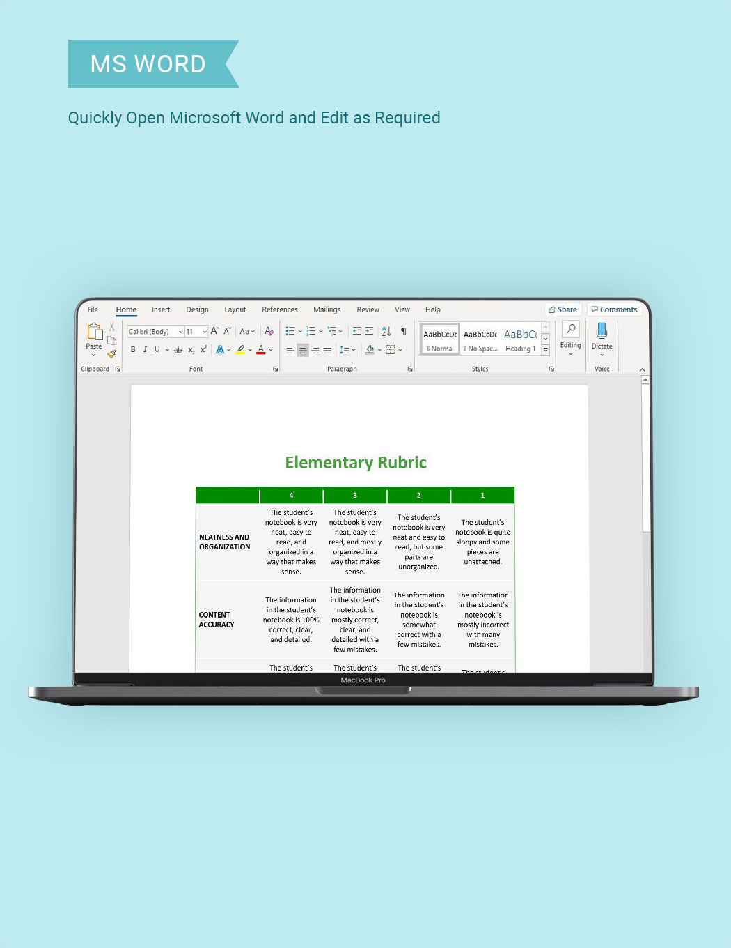 Elementary Rubric Template Download in Word Google Docs Template net