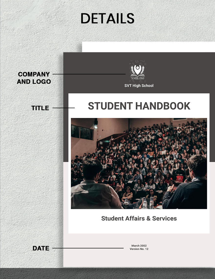 Document Examples For Students Student Handbook Template - Word, Google Docs | Template.net