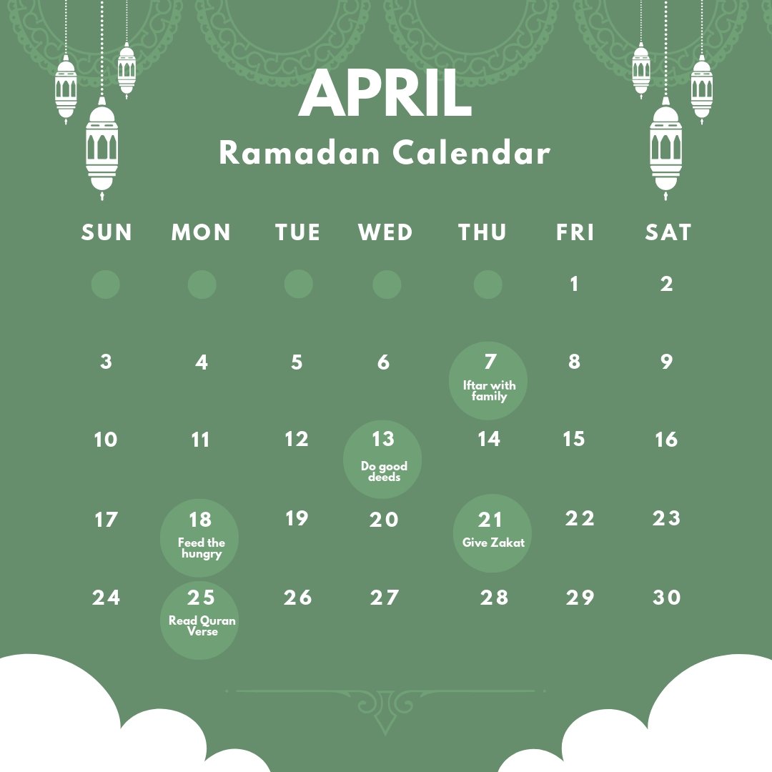 Ramadan Calendar Template Edit Online & Download Example