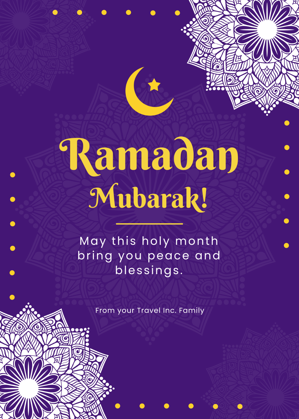 Free Ramadan Mubarak Wishes Template