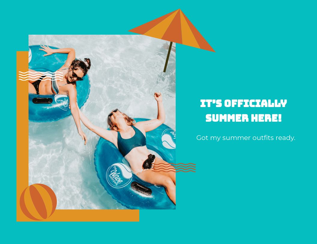 Free Summer Scrapbook Template to Edit Online