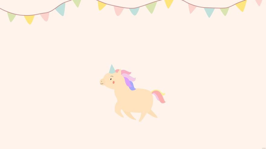 Free Unicorn Happy Birthday Background