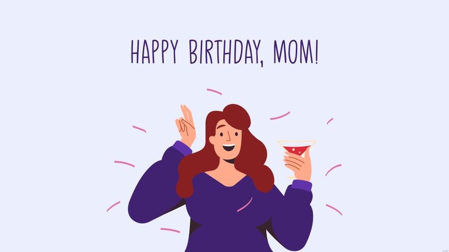 Free Happy Birthday Mom Background in Illustrator, EPS, SVG, JPG, PNG
