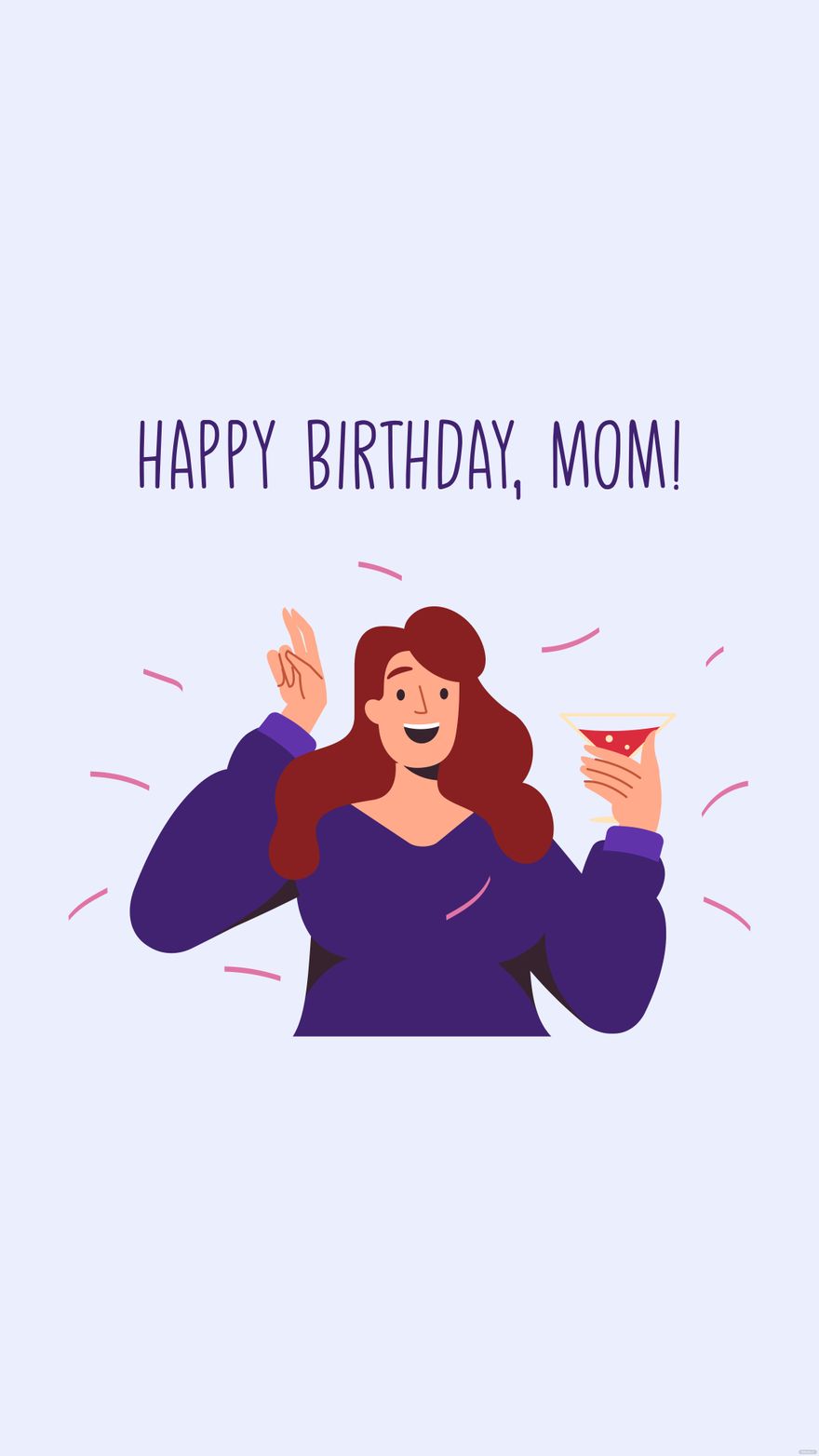Free Happy Birthday Mom Mobile Background