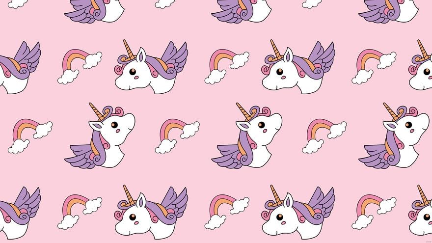 Free Unicorn Pattern Background