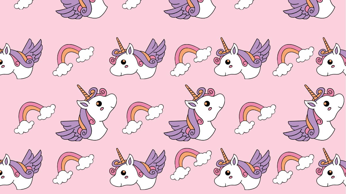 Unicorn Pattern Background Template