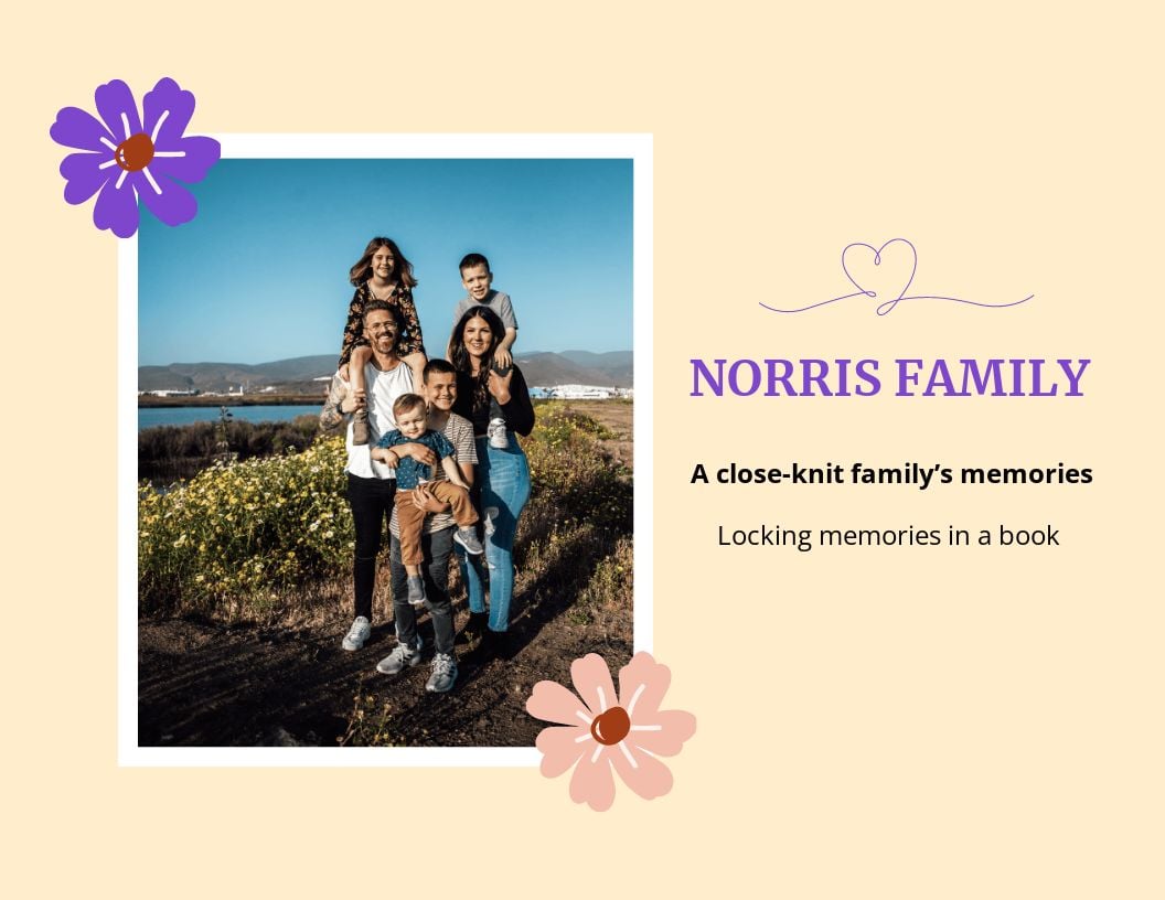 Family Scrapbook in Word, PSD, Apple Pages