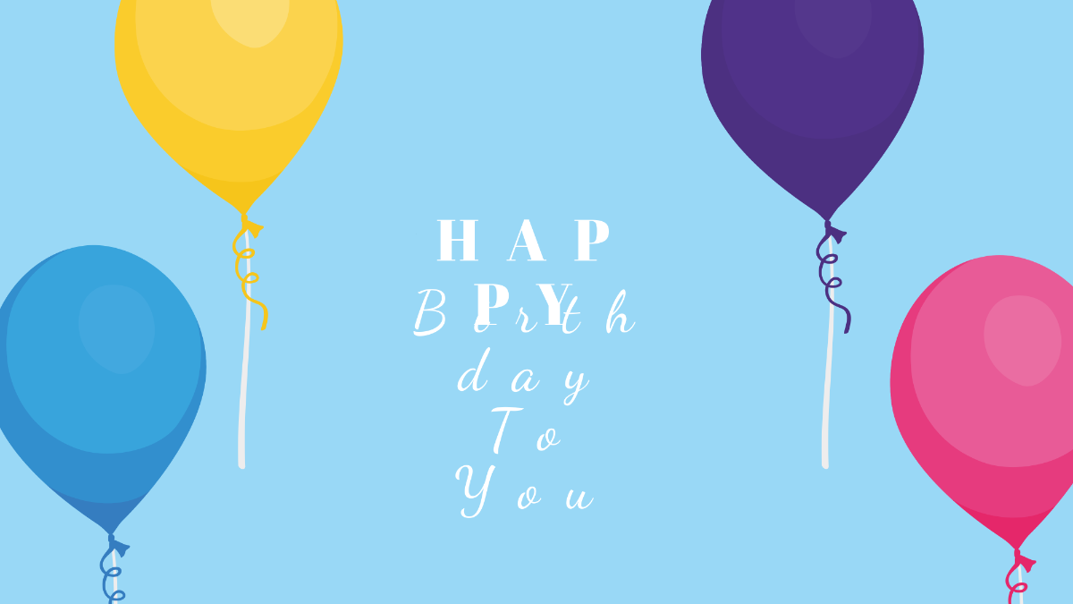 Happy Birthday Text Background Template