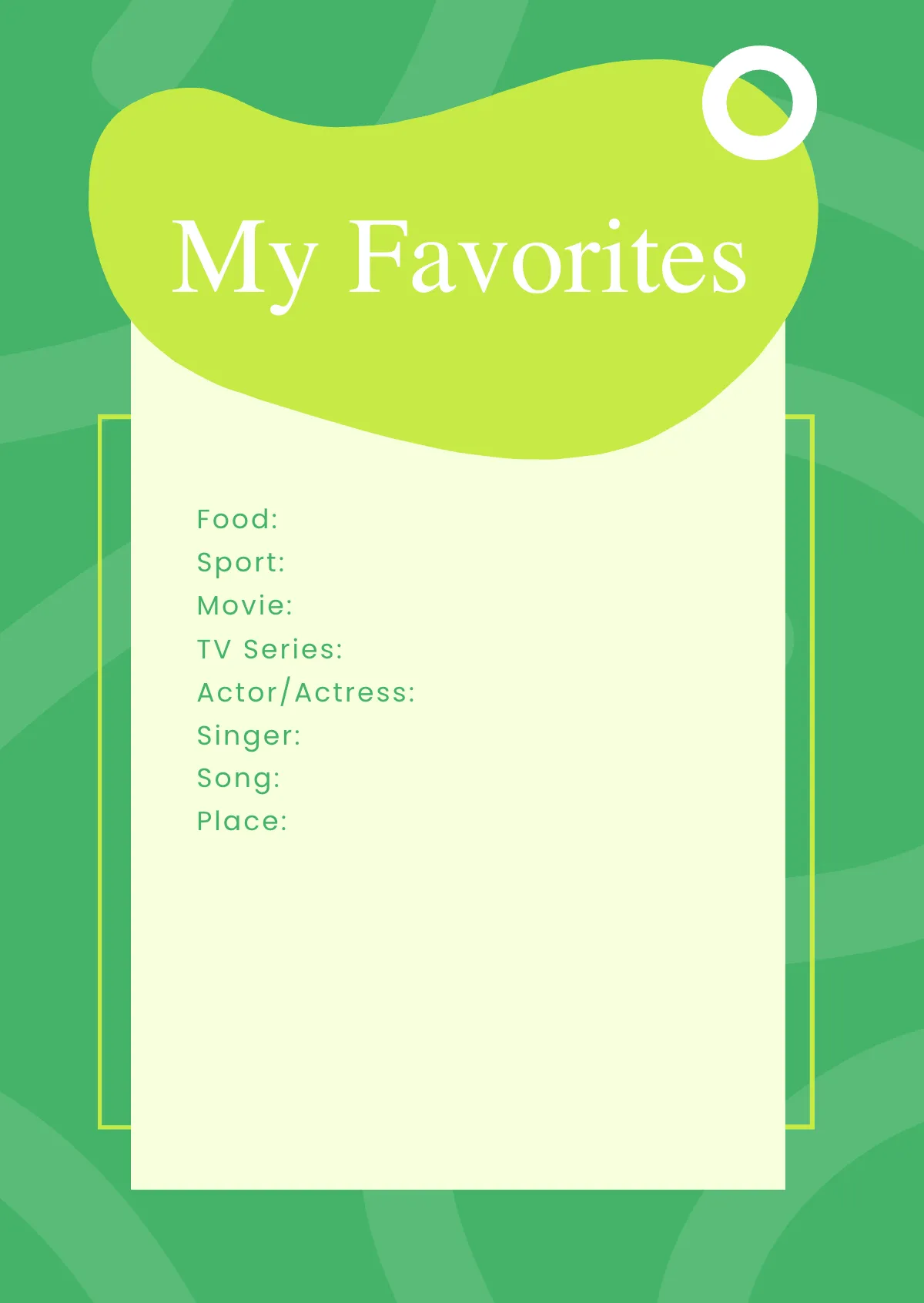 Free All About Me Book Template to Edit Online