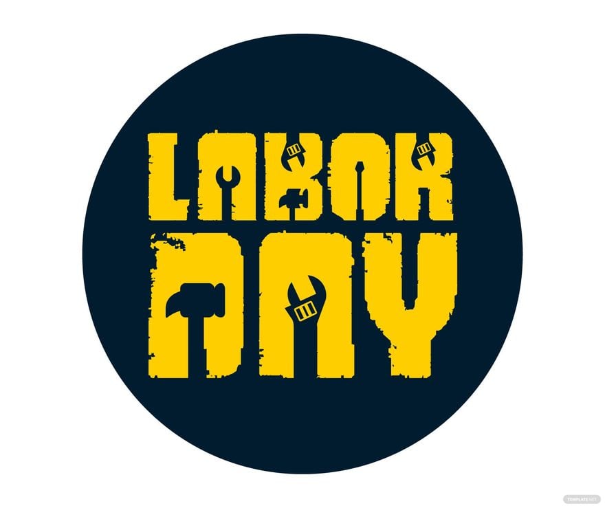 Labor Day Text Vector