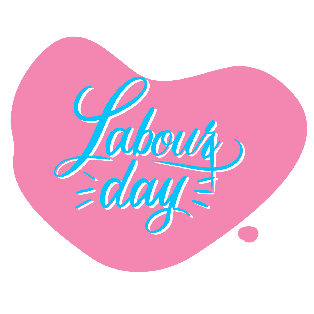 Labor Day Typography Vector Template