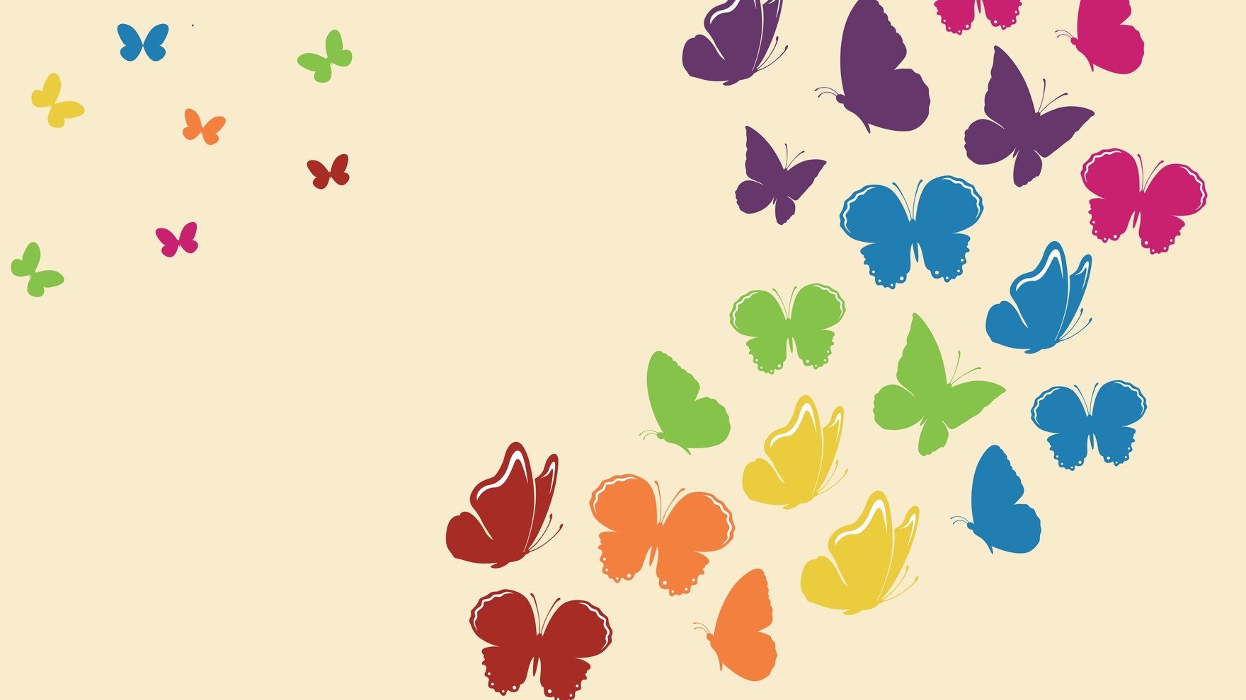 Free Rainbow Butterfly Background