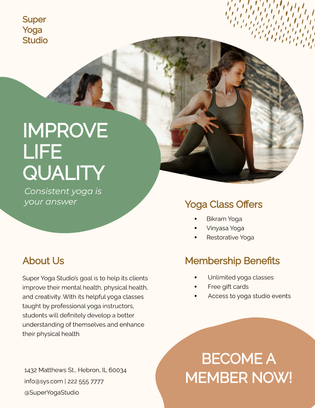 Health And Wellness Business Sell Sheet Template