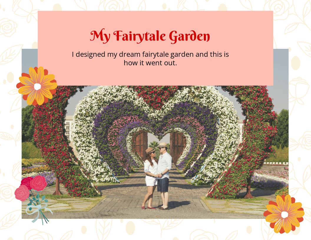 Free Floral Scrapbook Template to Edit Online