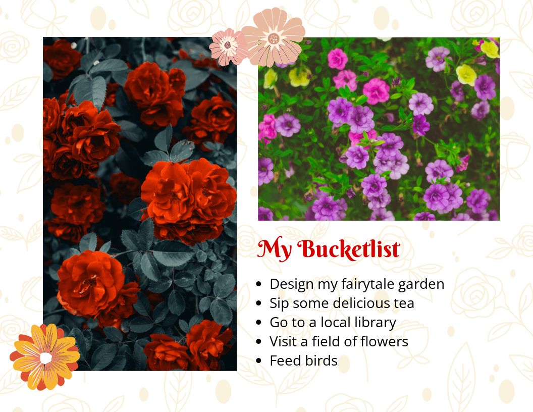Free Floral Scrapbook Template to Edit Online