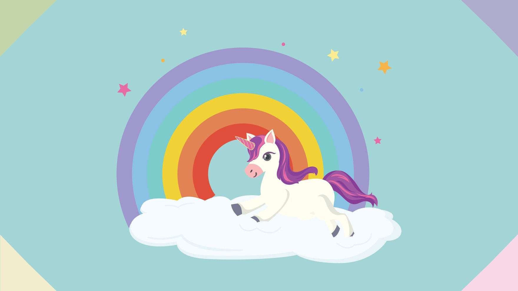 Free Unicorn Rainbow Background
