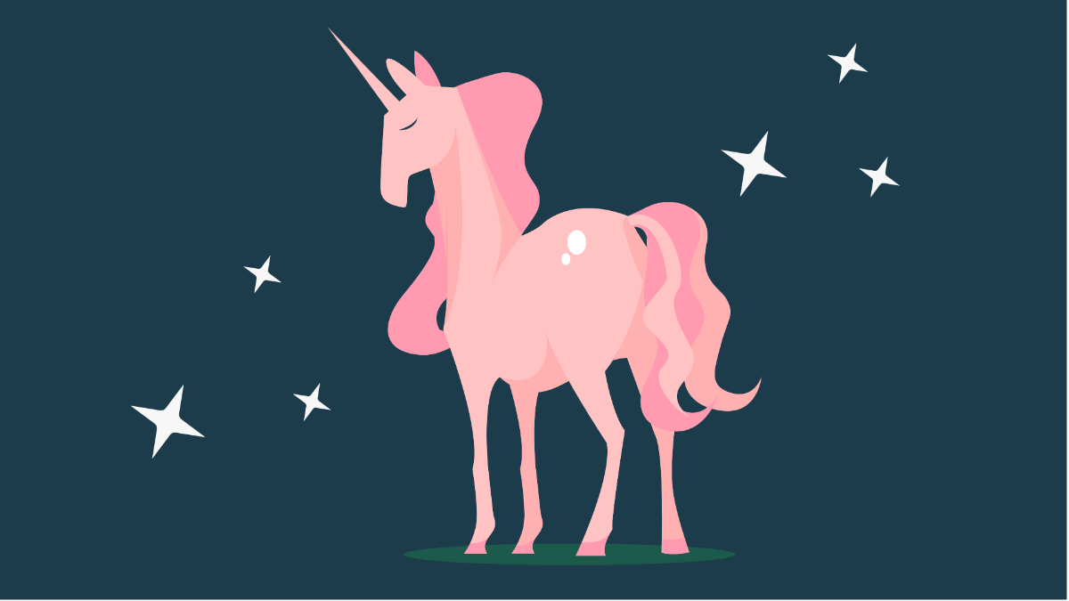 Pink Unicorn Background Template