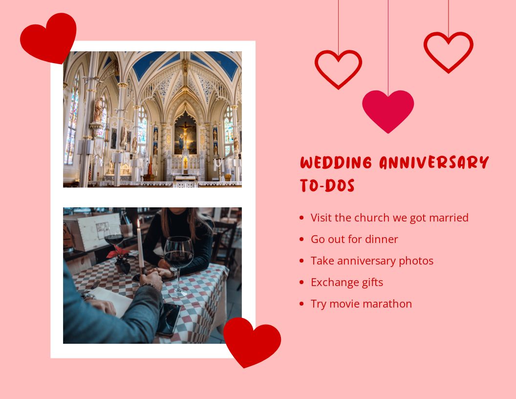 Free Anniversary Scrapbook Template to Edit Online